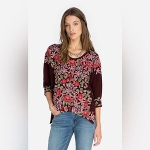 JOHNNY WAS LEOPARD ROSE BLOUSE XXL